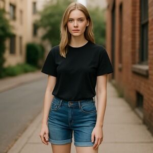 Seven 7 For All Mankind Jean Shorts Women 28 Bermuda Whisker Beach Street Grunge